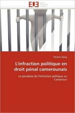 L''infraction Politique En Droit P nal Camerounais af Ojong-T