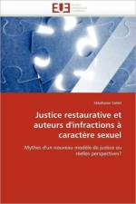 Justice Restaurative Et Auteurs d''infractions Caract re Sexuel af Sarlet-S