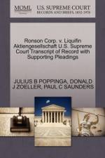 Ronson Corp. V. Liquifin Aktiengesellschaft U.S. Supreme Court Transcript of Record with Supporting Pleadings af Julius B Poppinga