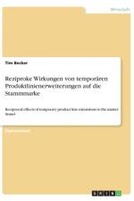 Reziproke Wirkungen von temporaren Produktlinienerweiterungen auf die Stammmarke af Tim Becker