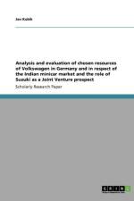 Analysis and Evaluation of Chosen Resources of Volkswagen in Germany and in Respect of the Indian Minicar Market and the Role of Suzuki as a Joint Ven af Jan (Rutgers University) Kubik