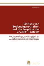 Einfluss von Bodeneigenschaften auf die Sorption des Cry3Bb1 Proteins af Hunfeld Heinz