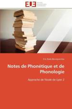 Notes de Phon tique Et de Phonologie af Bounguendza-E