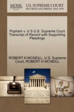 Popham V. U S U.S. Supreme Court Transcript of Record with Supporting Pleadings af Robert H McNeill