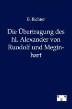 Die UEbertragung des hl. Alexander von Ruodolf und Meginhart af B Richter