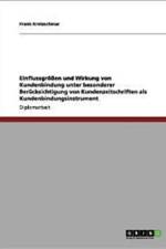 Einflussgrossen Und Wirkung Von Kundenbindung af Frank Kretzschmar