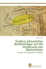 Einfluss pflanzlicher Biofilmtrager auf die Vergarung von Speiseresten af Manuel Zak