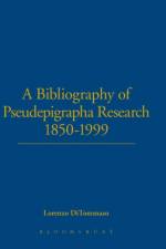 A Bibliography of Pseudepigrapha Research 1850-1999 af Lorenzo (Concordia University DiTommaso