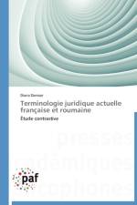 Terminologie Juridique Actuelle Francaise Et Roumaine af Danisor-D