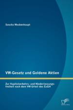 VW-Gesetz und Goldene Aktien af Sascha Mockenhaupt