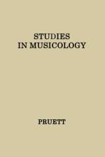 Studies in Musicology af James W. Pruett