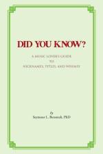Did You Know? af PhD Benstock