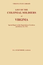 List of the Colonial Soldiers of Virginia af Hamilton J. Eckenrode