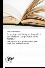 Proprietes Statistiques Qualite Des Chiffres Comptables Et de Marche af Boumediene-S