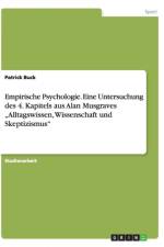 Empirische Psychologie. Eine Untersuchung des 4. Kapitels aus Alan Musgraves 