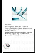Dopage Au Bore Du Silicium Amorphe Hydrogene Depose Par Pulverisation af Khelifati-N