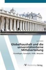 Globalhaushalt und die universitatsinterne Mittelverteilung af Lutz Schäfer