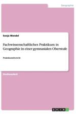 Fachwissenschaftliches Praktikum in Geographie in einer gymnasialen Oberstufe af Sonja Wendel