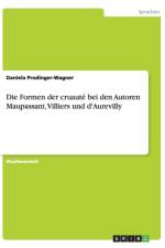 Die Formen der cruaute bei den Autoren Maupassant, Villiers und d'Aurevilly af Daniela Prodinger-Wagner
