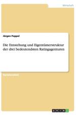 Die Entstehung und Eigentumerstruktur der drei bedeutendsten Ratingagenturen af Jurgen Poppel