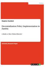Decentralization Policy Implementation in Zambia af Stephen Gumboh