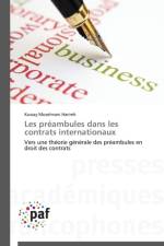 Les Preambules Dans Les Contrats Internationaux af Harireh-K