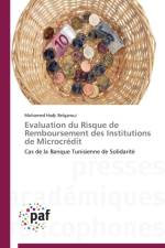 Evaluation Du Risque de Remboursement Des Institutions de Microcredit af Belgaroui-M