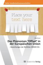 Phanomen Offset in der Europaischen Union af Joerg Krause