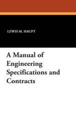 Manual of Engineering Specifications and Contracts af Lewis M Haupt