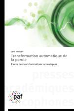 Transformation Automatique de la Parole af Mesbahi-L