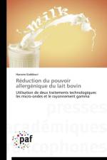 Reduction Du Pouvoir Allergenique Du Lait Bovin af Kaddouri-H