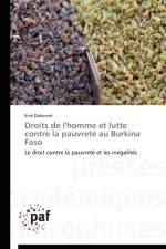Droits de l'Homme Et Lutte Contre La Pauvrete Au Burkina Faso af Dabonne-E