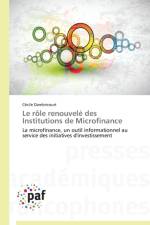 Le Role Renouvele Des Institutions de Microfinance af Dambricourt-C