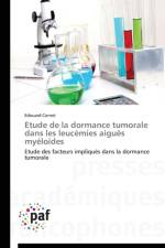 Etude de la Dormance Tumorale Dans Les Leucemies Aigues Myeloides af Cornet-E