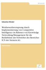 Wettbewerbsvorsprung durch Implementierung von Competitive Intelligence im Rahmen von Knowledge Networking/Management fur die Bedurfnisse des Vertriebes des Bereiches ICN der Siemens AG af Sebastian Wróbel
