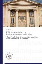 L Etude Du Statut de L Administrateur Judiciaire af Chong-L