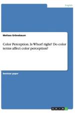 Color Perception. Is Whorf right? Do color terms affect color perception? af Melissa Groenebaum