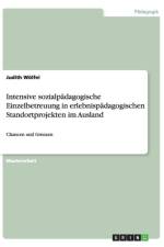 Intensive sozialpadagogische Einzelbetreuung in erlebnispadagogischen Standortprojekten im Ausland af Judith Woelfel