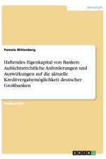 Haftendes Eigenkapital Von Banken af Pamela Wittenberg