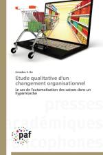 Etude Qualitative d'Un Changement Organisationnel af Ba-A