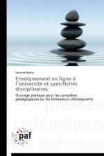 Enseignement En Ligne A L Universite Et Specificites Disciplinaires af Bachy-S