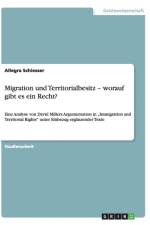 Migration und Territorialbesitz - worauf gibt es ein Recht? af Allegra Schiesser
