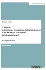 Erfolgt das Informations-Integrations-Kategorienlernen uber das visuell-raumliche Arbeitsgedachtnis? af Melanie Lietz