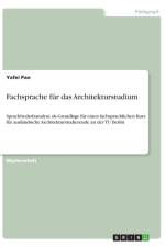 Fachsprache fur das Architekturstudium af Yafei Pan