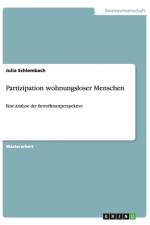 Partizipation wohnungsloser Menschen af Julia Schlembach
