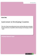 Land tenure in Developing Countries af Karel Bos