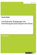Soziokulturelle Bedingungen Der Entwicklung Des Judeo-Espanol del Oriente af Ricarda Roleke