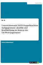 Unterrichtsstunde NATO-Doppelbeschluss Sachgegenstand 