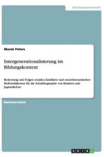 Intergenerationalisierung im Bildungskontext af Marek Peters