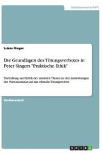 Die Grundlagen des Toetungsverbotes in Peter Singers Praktische Ethik af Lukas Rieger